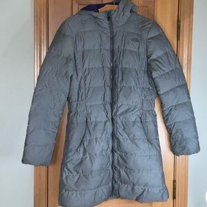 The North Face Gray Quilted Puffer Coat L